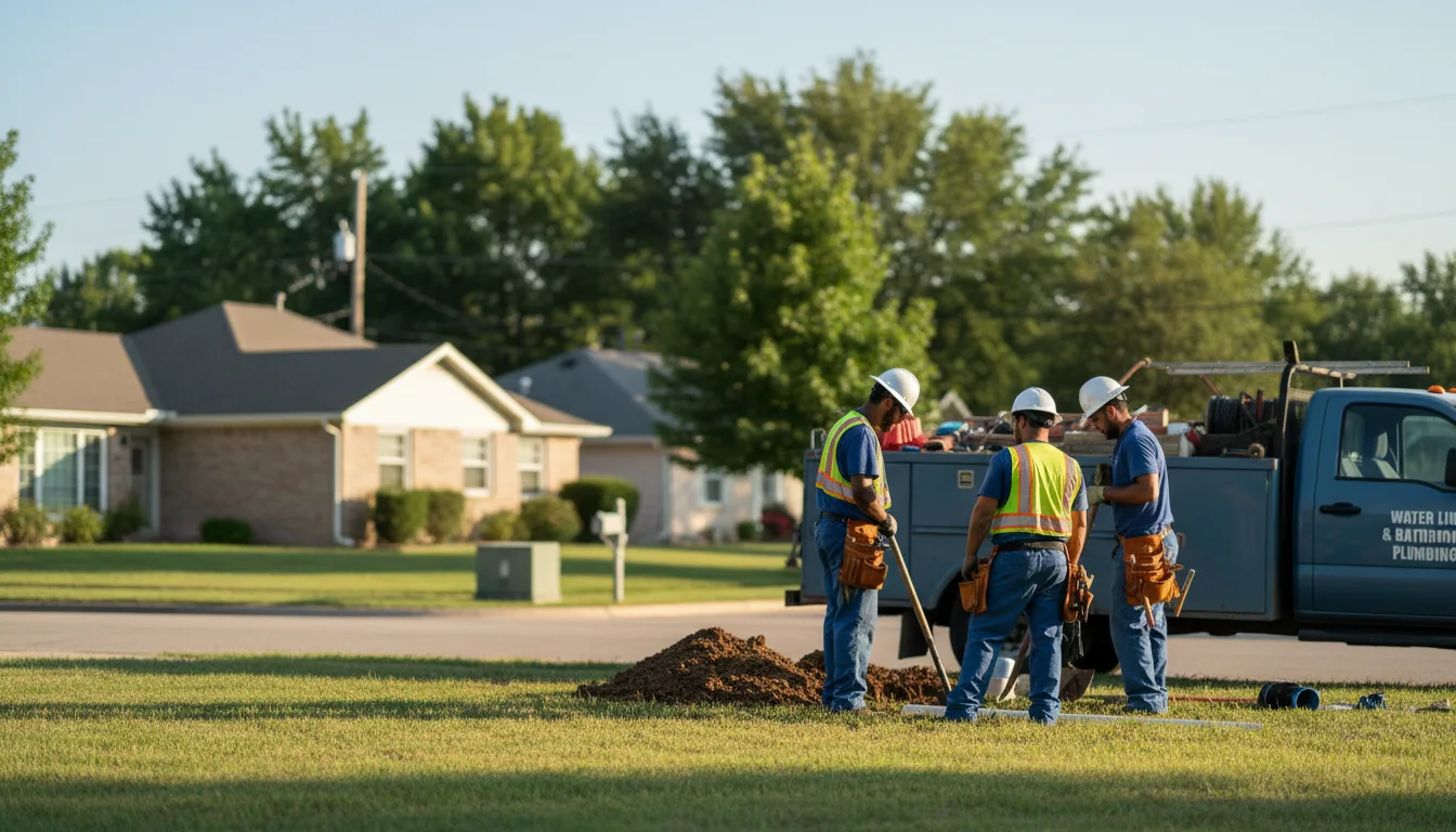 Residential water line and bathroom plumbing service in Fieldale, VA